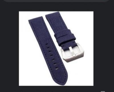 Panerai Space Blue Canvas Replica Watch Straps with Pin Buckle 24mm